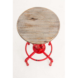 Taburete Industrial Lumos Rojo