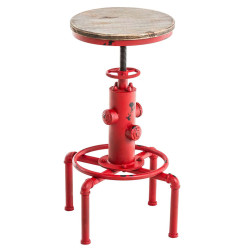 Taburete Industrial Lumos Rojo