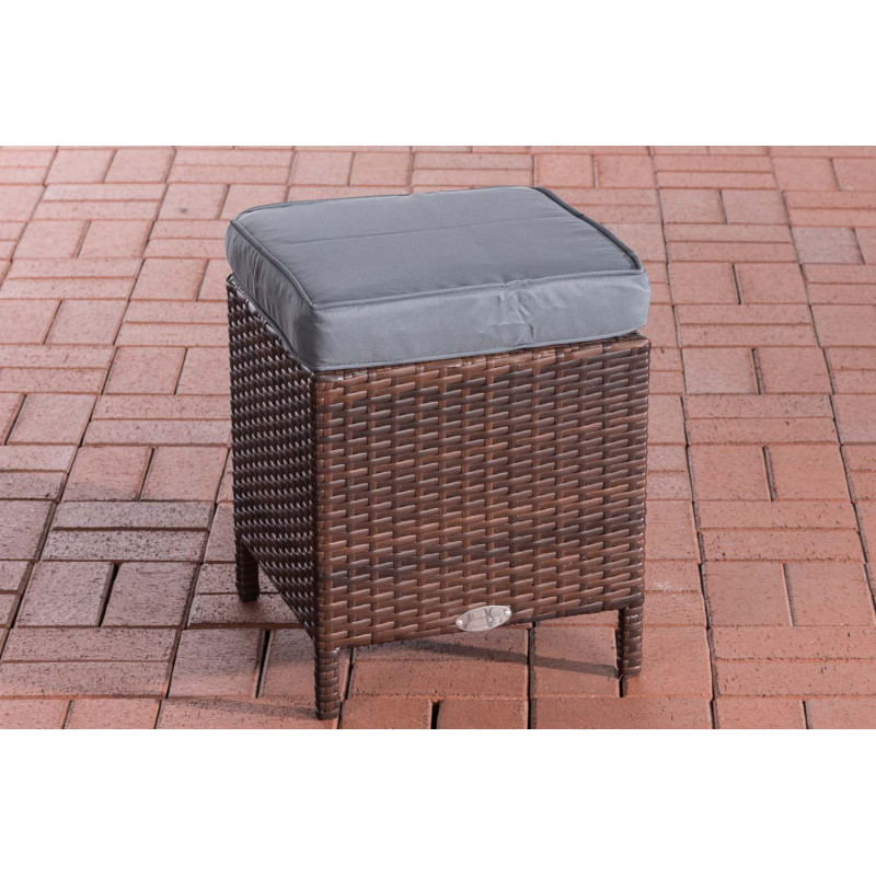 Taburete Vilato de Exterior Marrón moteado,Gris hierro