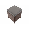 Taburete Vilato de Exterior Marrón moteado,Gris hierro