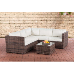 Ecksofa-Garnitur Liberi 5mm Cremeweiß