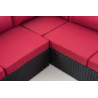 Ecksofa-Garnitur Liberi 5mm Rubinrot