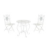 Conjunto de Mesa & 2 Sillas Plegables Aldeano Blanco antiguo