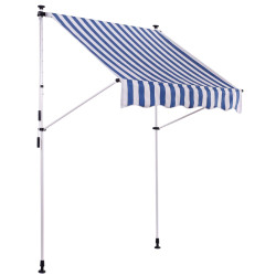 Toldo ajustable Westerly 350x120 cm,weiß/blau