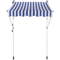 Toldo ajustable Westerly 350x120 cm,weiß/blau