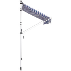 Toldo ajustable Westerly 350x120 cm,weiß/blau