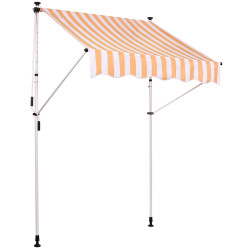 Toldo ajustable Westerly 300x120 cm,weiß/gelb