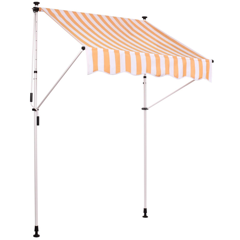 Toldo ajustable Westerly 300x120 cm,weiß/gelb