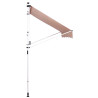 Toldo ajustable Westerly 350x120 cm,Beige