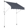 Toldo ajustable Westerly 400x120 cm,Antracita