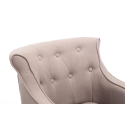 Taburete Lykso Base en Madera Oscura Envejecida Gris topo