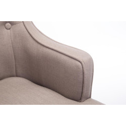 Taburete Lykso Base en Madera Oscura Envejecida Gris topo
