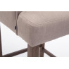 Taburete Lykso Base en Madera Oscura Envejecida Gris topo