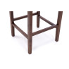 Taburete Lykso Base en Madera Oscura Envejecida Gris topo