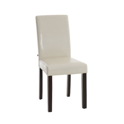 Silla de comedor Ina Crema,Marrón oscuro