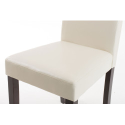 Silla de comedor Ina Crema,Marrón oscuro