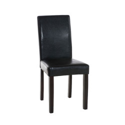 Silla de comedor Ina Negro,Marrón oscuro