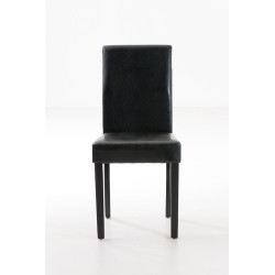 Silla de comedor Ina Negro,Marrón oscuro