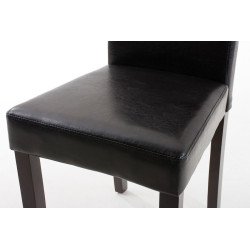 Silla de comedor Ina Negro,Marrón oscuro