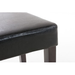 Silla de comedor Ina Negro,Marrón oscuro