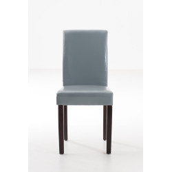 Silla de comedor Ina Gris,Marrón oscuro