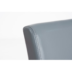 Silla de comedor Ina Gris,Marrón oscuro