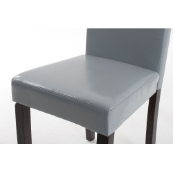 Silla de comedor Ina Gris,Marrón oscuro