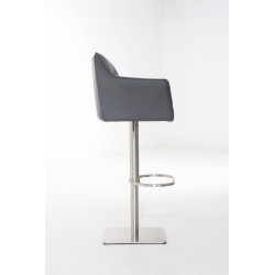 Taburete De Bar Damaso Gris,Acero inoxidable