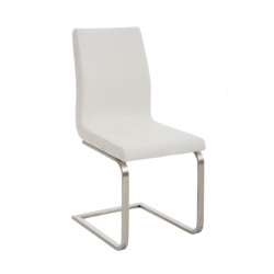 Silla De Comedor Belfort En Tela Blanco