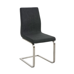 Silla De Comedor Belfort En Tela Gris oscuro