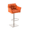 Taburete De Bar Damaso Naranja,Acero inoxidable