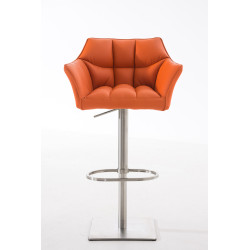 Taburete De Bar Damaso Naranja,Acero inoxidable