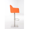 Taburete De Bar Damaso Naranja,Acero inoxidable