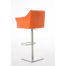 Taburete De Bar Damaso Naranja,Acero inoxidable