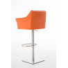 Taburete De Bar Damaso Naranja,Acero inoxidable