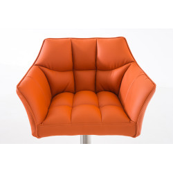 Taburete De Bar Damaso Naranja,Acero inoxidable