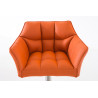 Taburete De Bar Damaso Naranja,Acero inoxidable