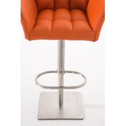 Taburete De Bar Damaso Naranja,Acero inoxidable