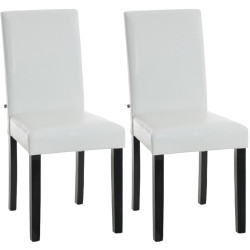 Set 2x Sillas de Comedor Ina ~ Base Negra Blanco