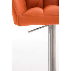 Taburete De Bar Damaso Naranja,Acero inoxidable