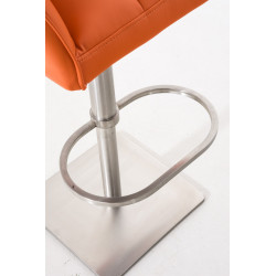 Taburete De Bar Damaso Naranja,Acero inoxidable