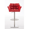 Taburete De Bar Damaso Rojo,Acero inoxidable