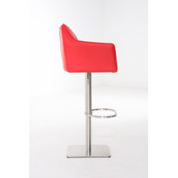 Taburete De Bar Damaso Rojo,Acero inoxidable