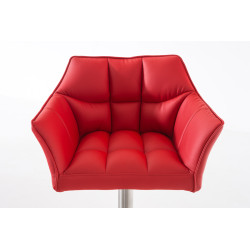 Taburete De Bar Damaso Rojo,Acero inoxidable