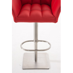 Taburete De Bar Damaso Rojo,Acero inoxidable