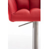 Taburete De Bar Damaso Rojo,Acero inoxidable