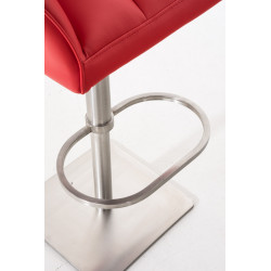 Taburete De Bar Damaso Rojo,Acero inoxidable