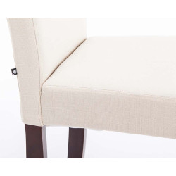 Silla de Comedor Ina en Tela Crema,Cappuccino