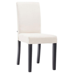 Silla de Comedor Ina en Tela Crema,Negro