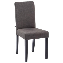 Silla de Comedor Ina en Tela Gris oscuro,Negro